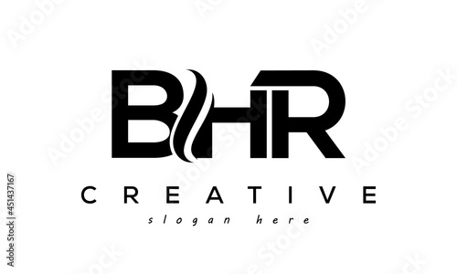 Letter BHR creative logo design vector	 photo