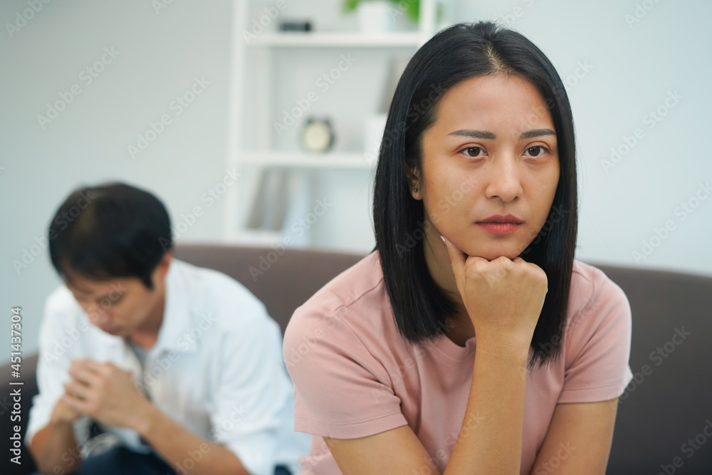 Asian couple has a relationship problem Asian couple has a relationship problem