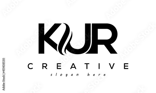 Letter KUR creative logo design vector	
