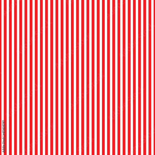 Vertical red and white stripes background. Seamless and repeating pattern. Editable template. Vector illustration.