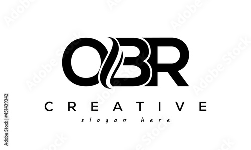 Letter OBR creative logo design vector	
