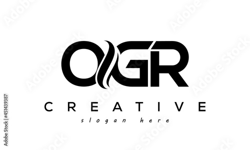 Letter OGR creative logo design vector	