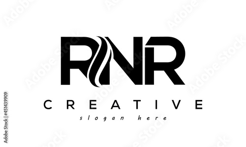 Letter RNR creative logo design vector	