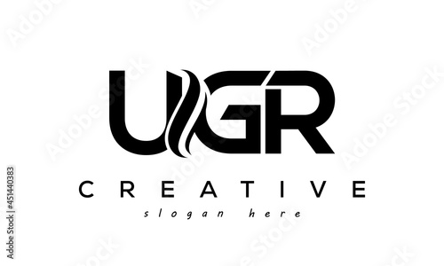 Letter UGR creative logo design vector photo