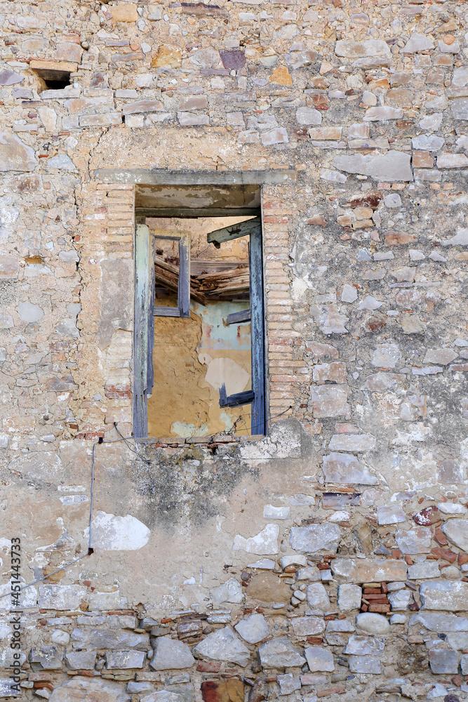 Scenic view of Craco ruins, ghost town abandoned after a landslide, Basilicata region, southern Italy Scenic view of Craco ruins, ghost town abandoned after a landslide, Basilicata region, southern Italy