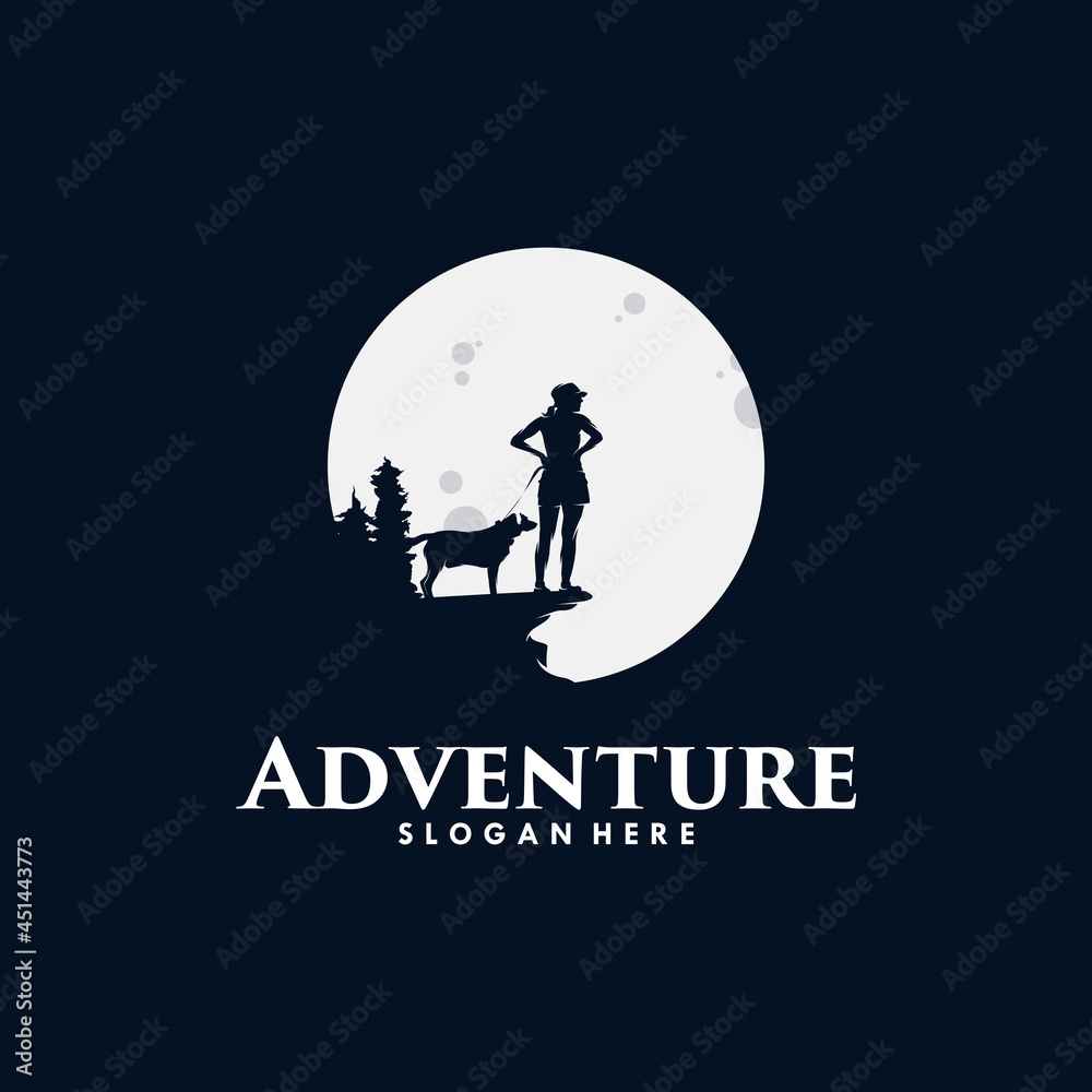 Adventure hiking logo design Adventure hiking logo design