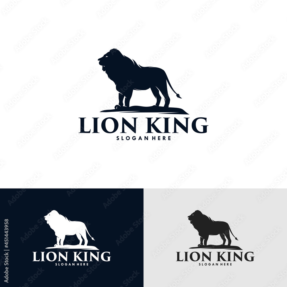 Obraz premium Set of lion king logo design