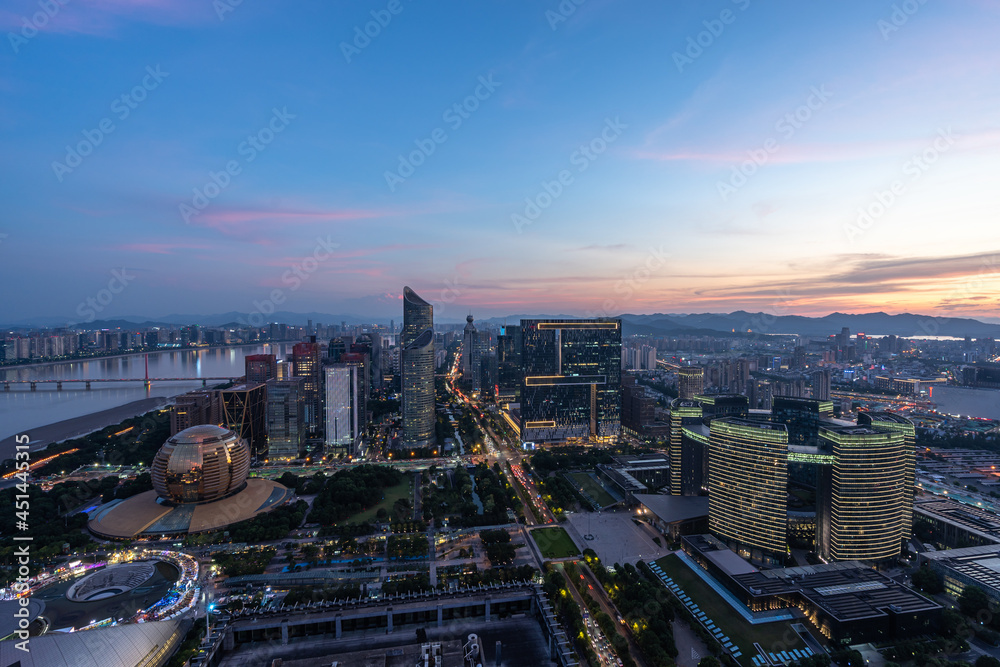 Fototapeta premium hangzhou city skyline