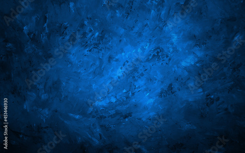 Blue grunge plaster texture background with rough strokes and dots