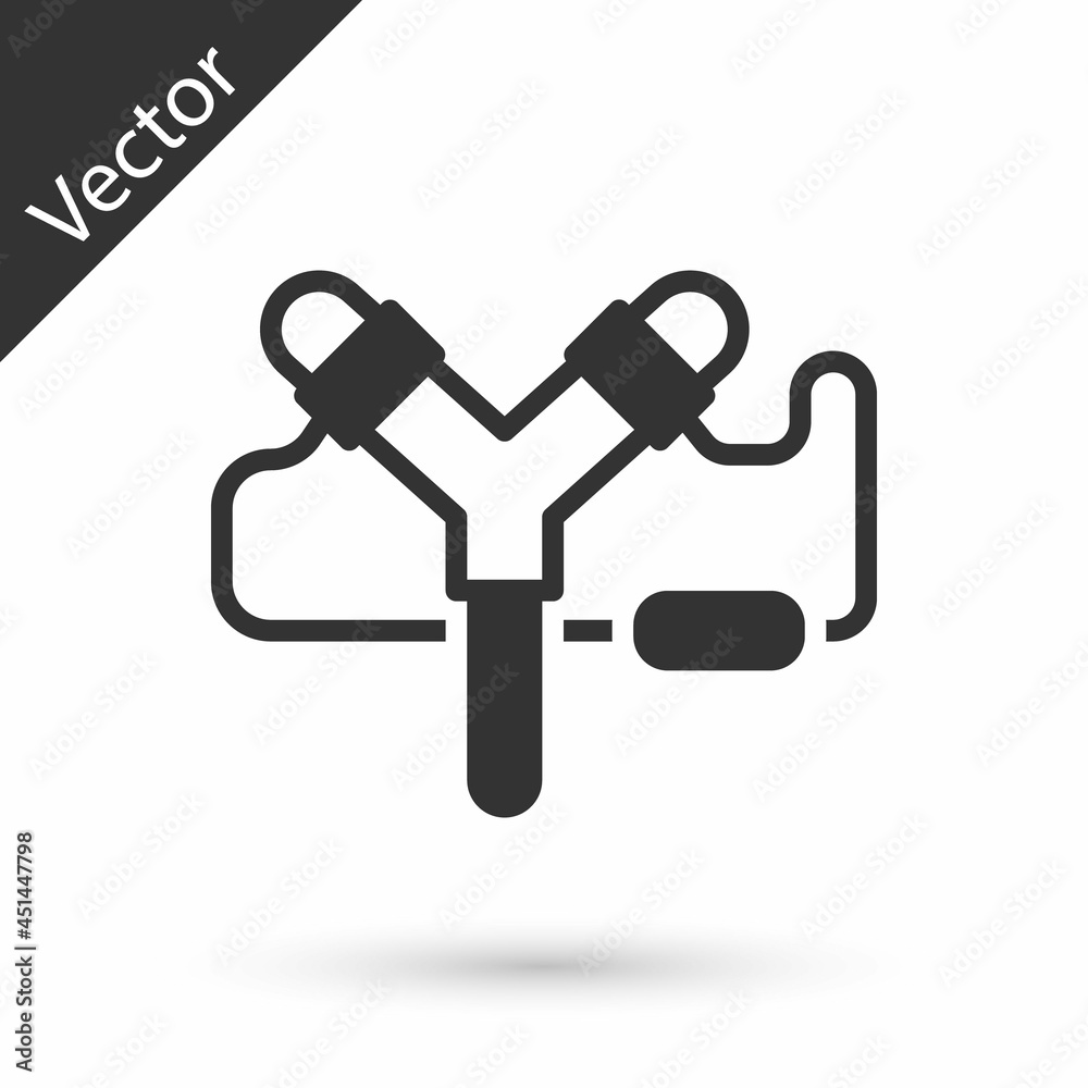 Grey Slingshot icon isolated on white background. Vector Grey Slingshot icon isolated on white background. Vector