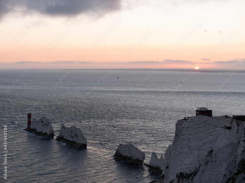 sunset over the needles