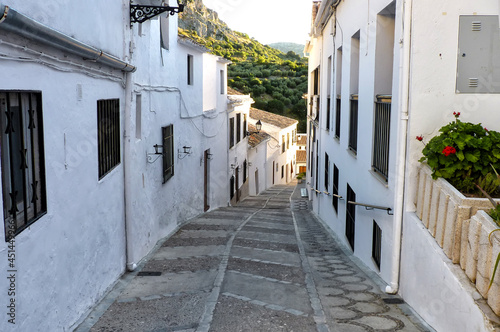 Typical street of the town of Zuheros  C  rdoba province  Andalusia  Spain.