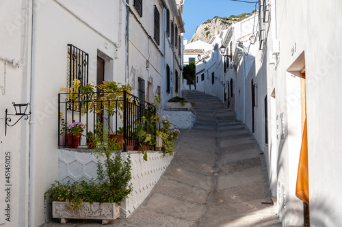 Typical street of the town of Zuheros, Córdoba province, Andalusia, Spain. photo