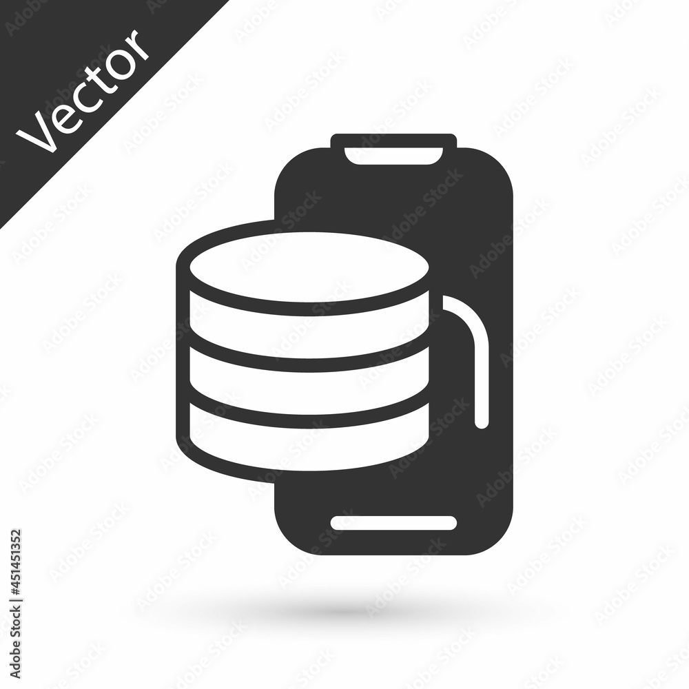 Grey Cloud technology data transfer and storage icon isolated on white background. Vector Grey Cloud technology data transfer and storage icon isolated on white background. Vector