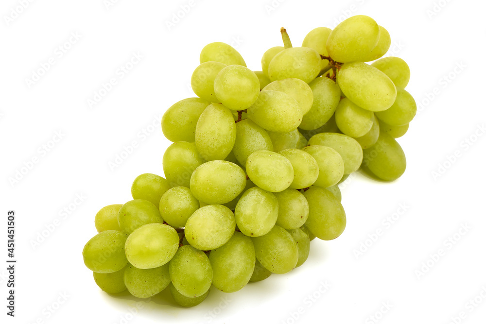 Ripe green grape, isolated on white background. Ripe green grape, isolated on white background.
