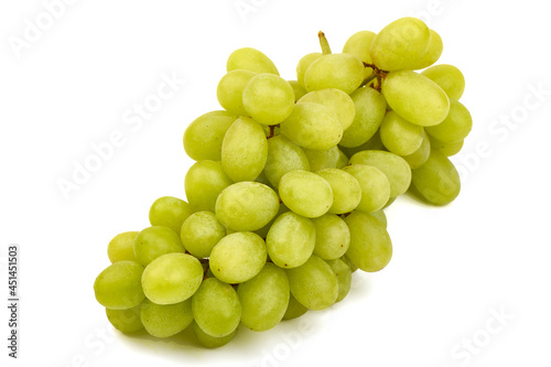 Ripe green grape, isolated on white background.