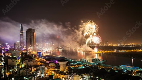 TET - CHINESE NEW YEAR FIREWORKS - HO CHI MINH CITY, VIETNAM
