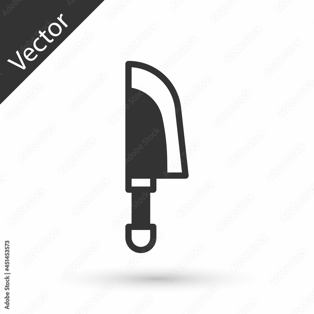 Grey Knife icon isolated on white background. Cutlery symbol. Vector Grey Knife icon isolated on white background. Cutlery symbol. Vector