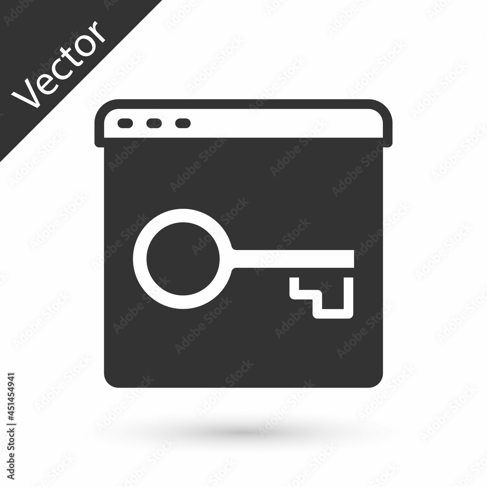 Grey Secure your site with HTTPS, SSL icon isolated on white background. Internet communication protocol. Vector Grey Secure your site with HTTPS, SSL icon isolated on white background. Internet communication protocol. Vector