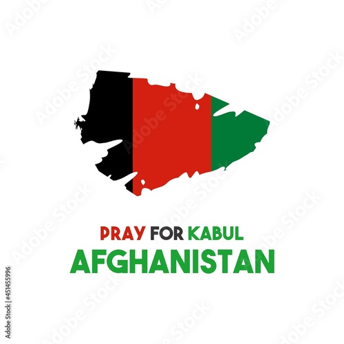 Pray for kabul afghanistan design vector
