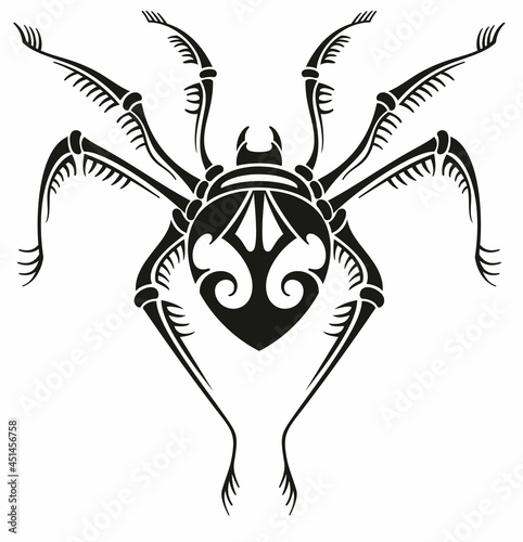 Tattoo spider. Tattoo tribal vector design