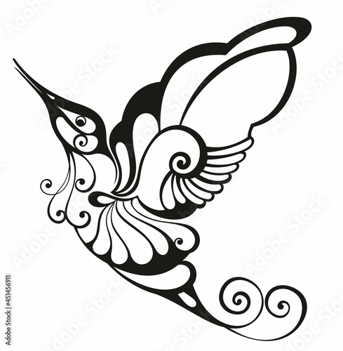 Сolibri logo design. Colibri or humming bird icon