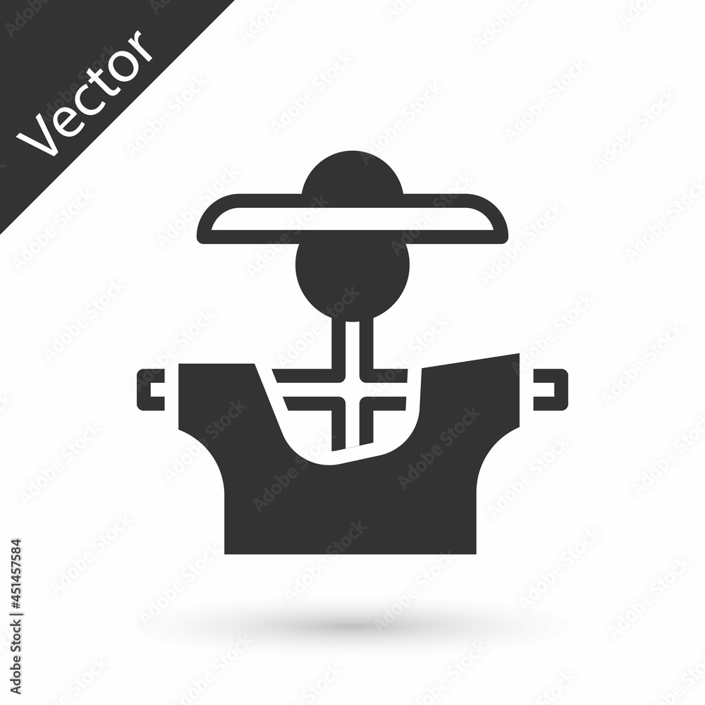 Grey Scarecrow icon isolated on white background. Vector Grey Scarecrow icon isolated on white background. Vector