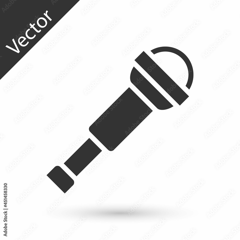Grey Spyglass telescope lens icon isolated on white background. Sailor spyglass. Vector Grey Spyglass telescope lens icon isolated on white background. Sailor spyglass. Vector