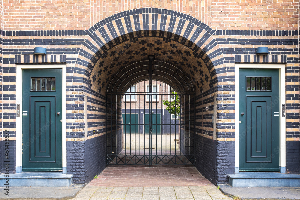 Fototapeta premium Spaarnedammerbuurt, Amsterdam, Noord-Holland Province, The Netherlands