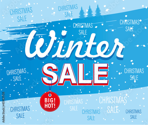 winter sale christmas discounts shopping snow cold bullfinches gifts