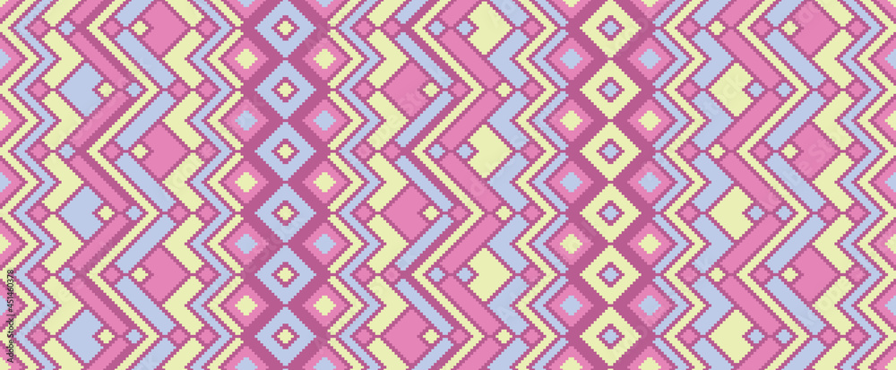 Asymmetric rhombus traditional motifs vector geometric pattern. Asymmetric rhombus traditional motifs vector geometric pattern.