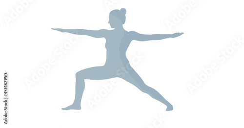 Worrior yoga pose © patilustrations