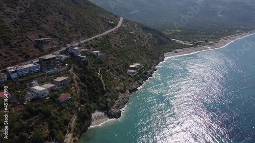 Wallpaper Mural idyllic tropical coastline aerial view, paradise beach in Albania, vacations, holiday concept Torontodigital.ca