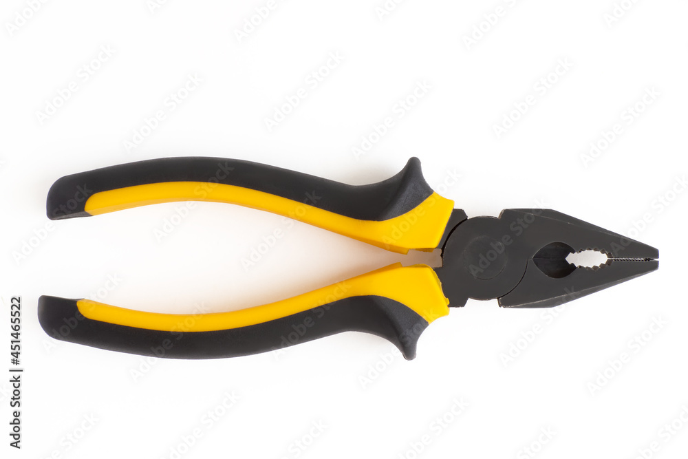 Obraz premium Pliers on a white background, construction tool. Isolate
