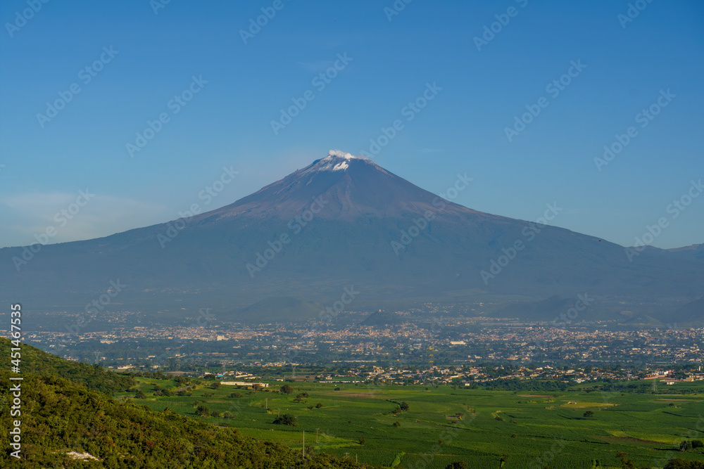 popocatepetl volcano in the Atlixco valley