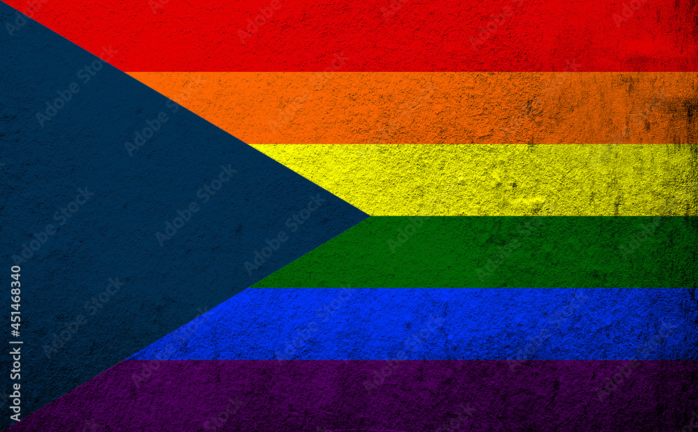 Czech Republic Rainbow LGBT pride flag. Grunge background Czech Republic Rainbow LGBT pride flag. Grunge background