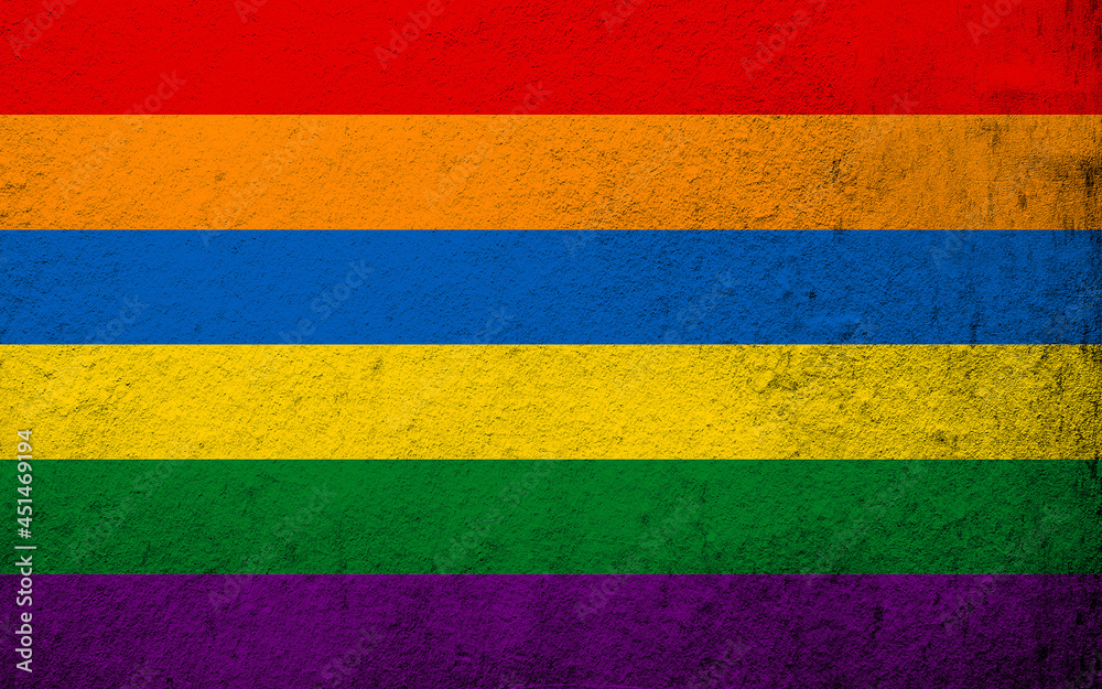 Ukraine Rainbow LGBT pride flag. Grunge background Ukraine Rainbow LGBT pride flag. Grunge background