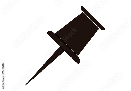 Icono negro de chincheta en fondo blanco.