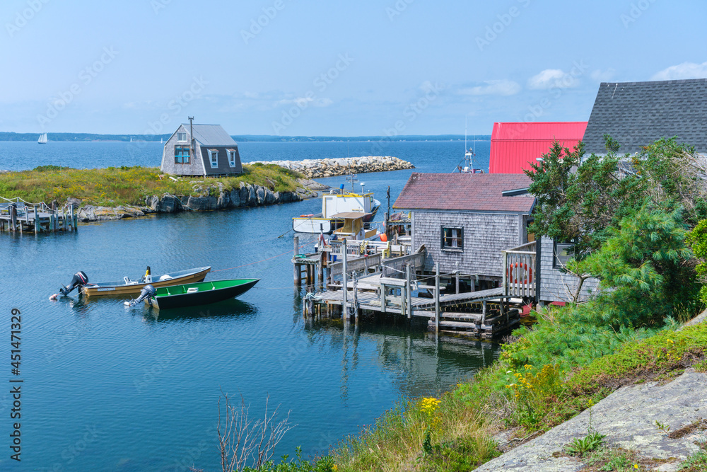 Fototapeta premium Blue Rocks community in Lunenburg District.