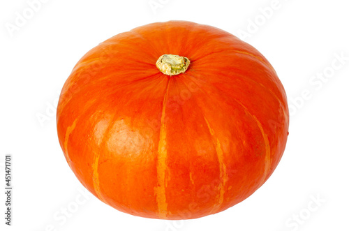 Orange pumpkin on a white background. Vegetable isolated on white.