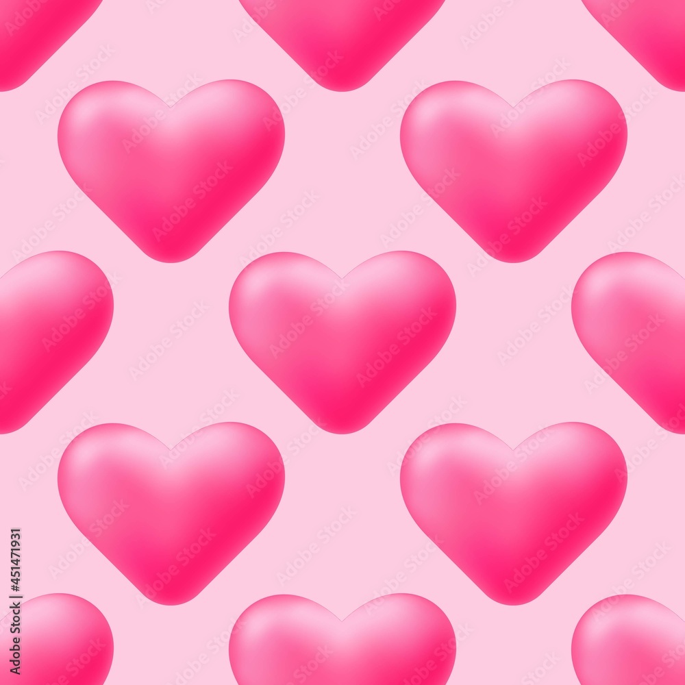 Heart seamless pattern. Valentine's Day. Vector background.	