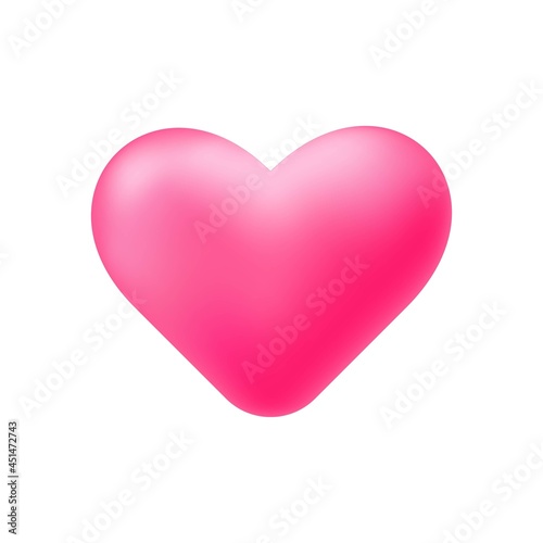 Pink heart icon. Vector illustration. Valentine's Day. Icon valentine.