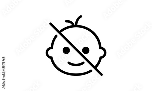 baby vector icon outline style eps8 photo