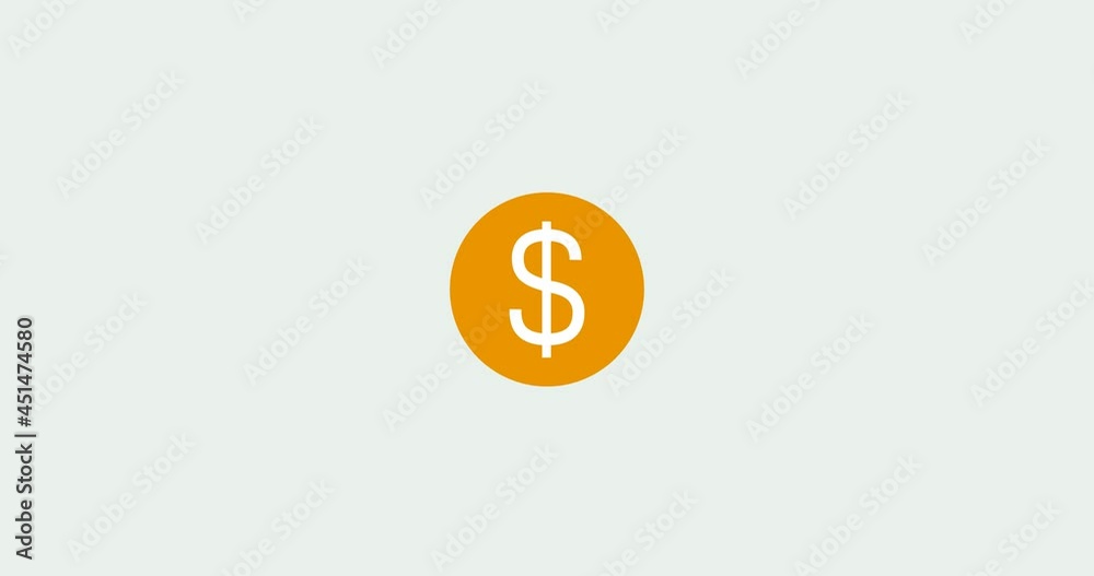 The dollar coin rolls, falls. Motion graphic design. Alpha channel. The dollar coin rolls, falls. Motion graphic design. Alpha channel.