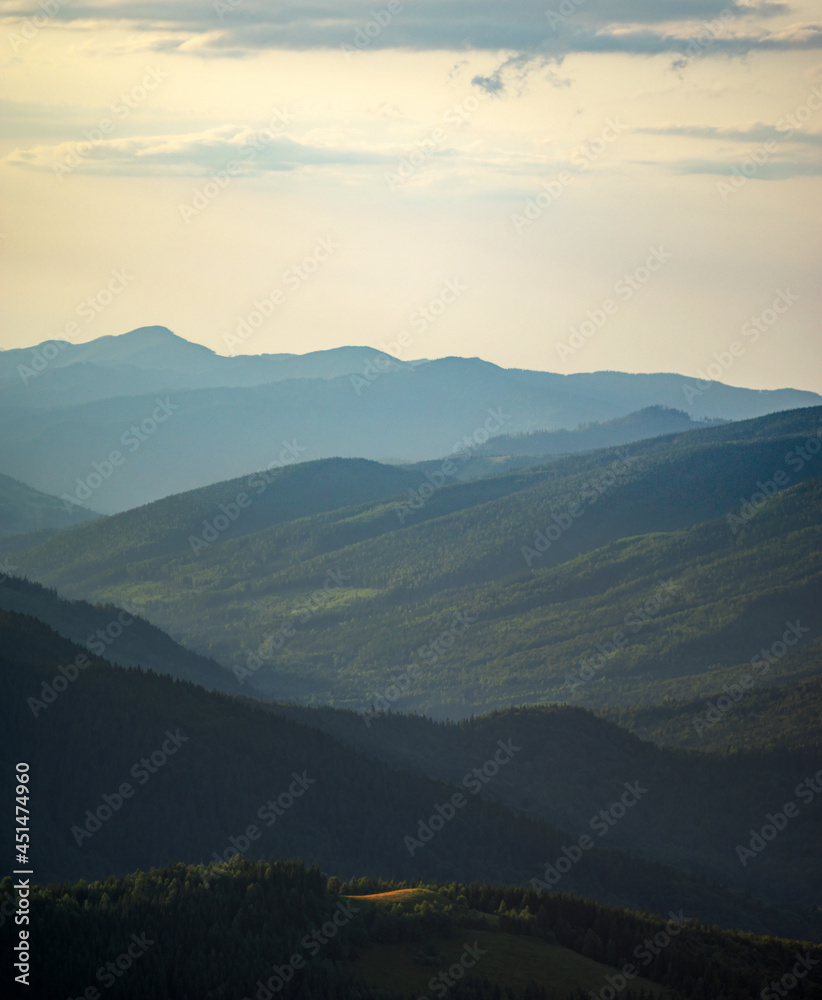Summer day in the Ukrainian Carpathians near the city of Yaremche Summer day in the Ukrainian Carpathians near the city of Yaremche