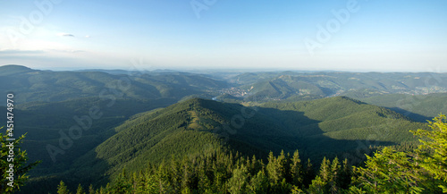 Summer day in the Ukrainian Carpathians near the city of Yaremche