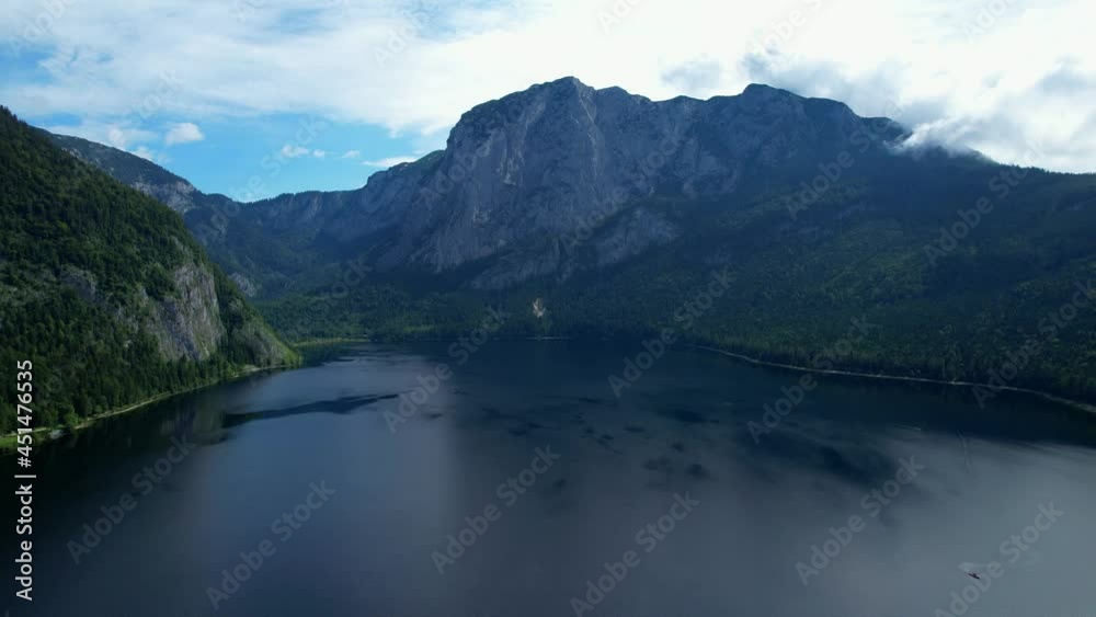 Lake Altaussee in Austria - aerial view - travel photography by drone Lake Altaussee in Austria - aerial view - travel photography by drone