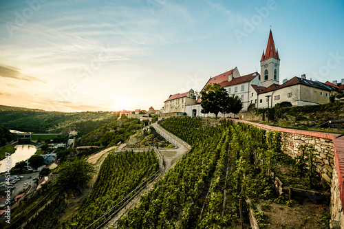 Gothic Church of St. Nicholas, Kostel svateho Mikulase. Historic town Znojmo, South Moravia, Czech Republic. Vineyards  region. photo