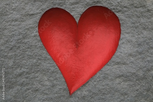 red heart carved in stone  e-cards  Valentine   s Day cards