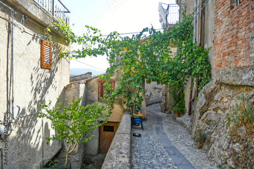 A street in the historic center of Acri  a medieval town in the Calabria region of Italy. 
